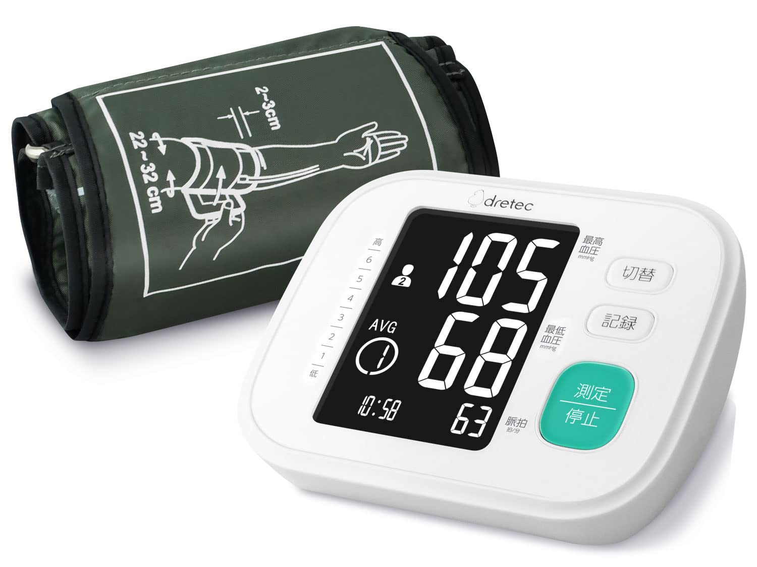 

Dretec Upper Arm Blood Pressure Monitor BM-212 белый