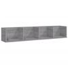 VidaXL Wall-mounted CD Rack Sonoma Grey 100x18x18 Cm Engineered Wood 826618