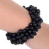 Fashion Women Faux Pearls Beads Hair Band Rope Scrunchie Ponytail Holder