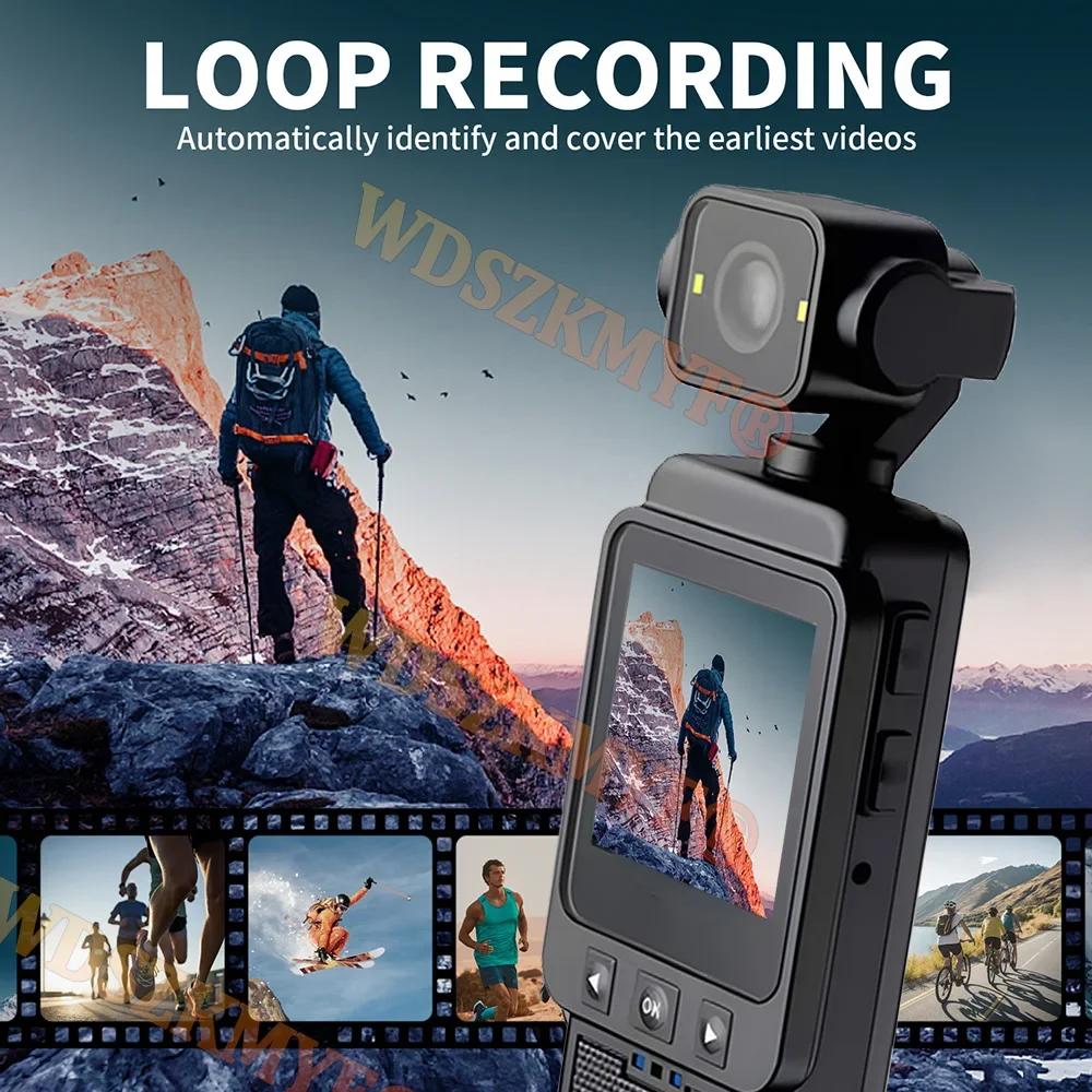 1080P Handheld Sports Pocket Camera HD Display 180° Rotatable WiFi Wireless Video Recorder Built-in Fill Light Motion Camera