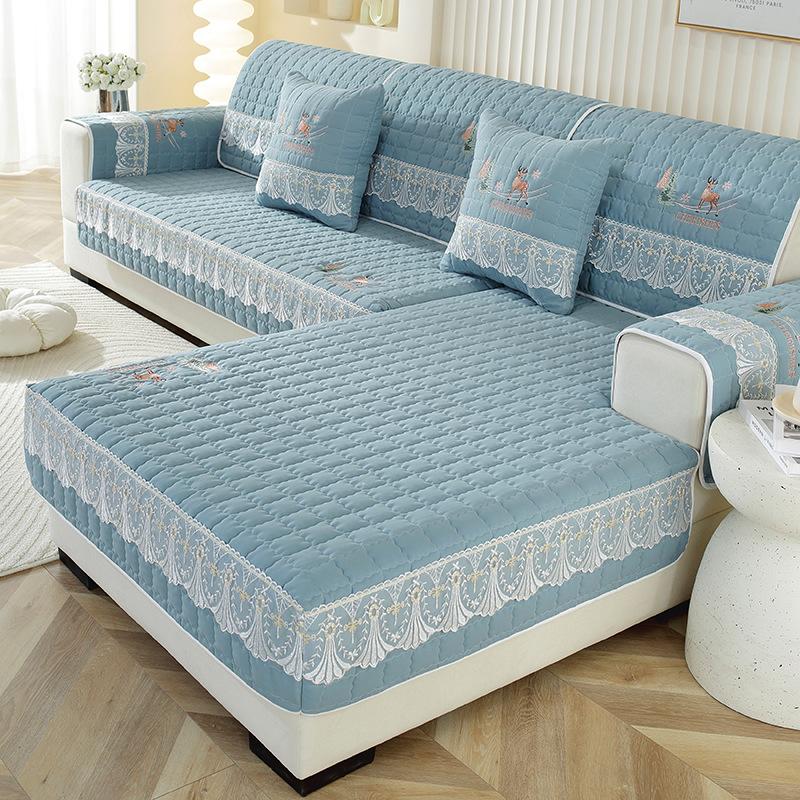 Embroidered Fabric Universal Non-Slip Thickening Sofa Cushion Simple Fashion Sofa Cover Baby Sling