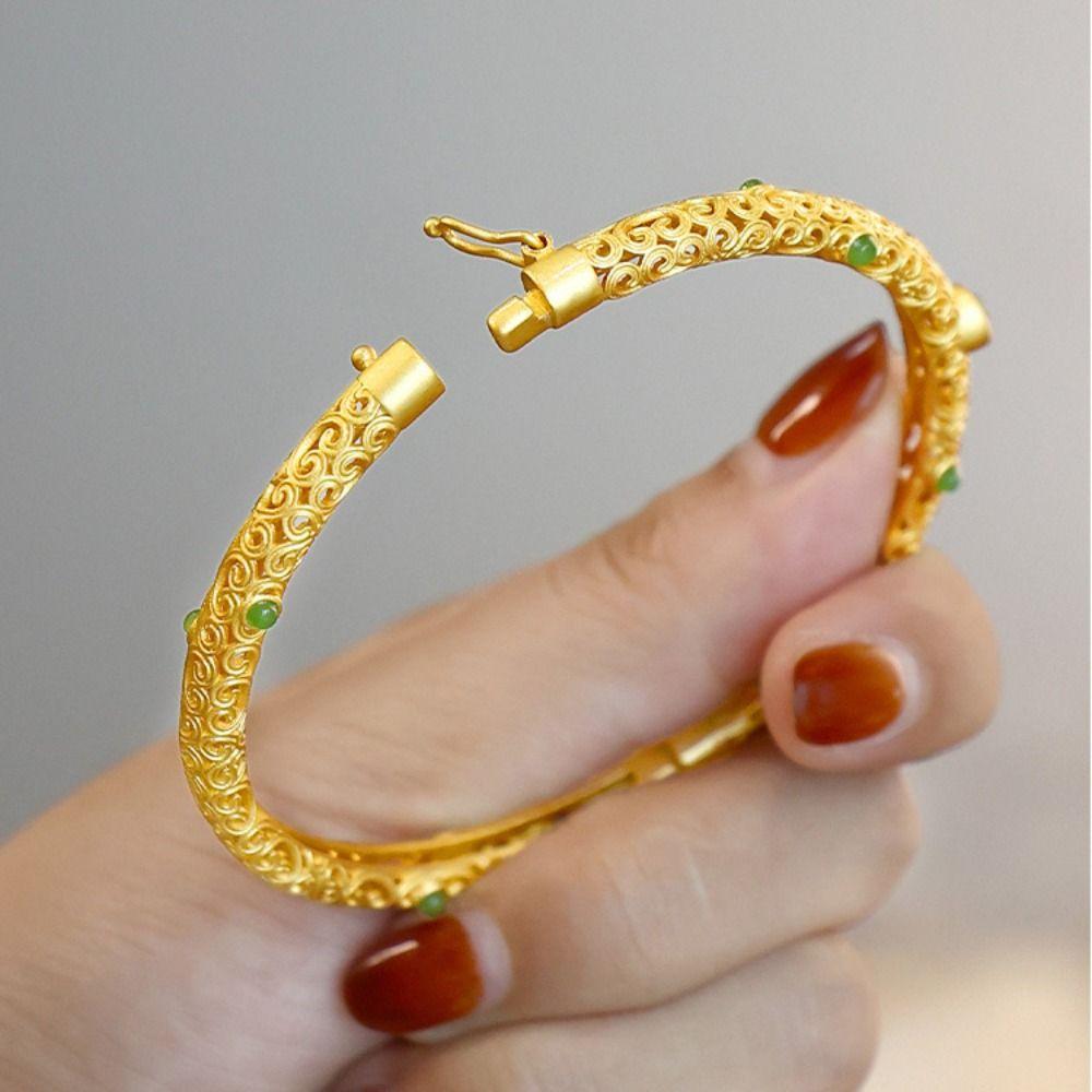 Hollow Fashion Bracelet Jewelry Accessories Exquisite Hand Bangle Unique Cloud Hand Bangle  Gift