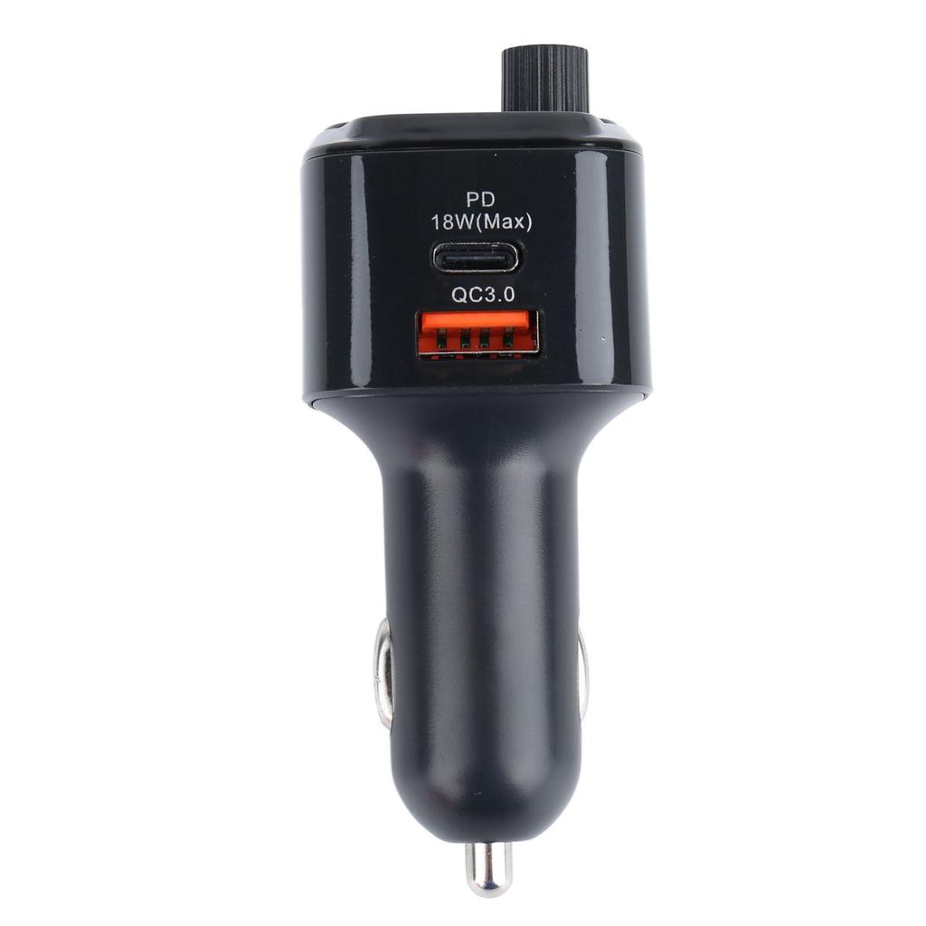 Samochodowy Adapter Bluetooth V5.0 Nadajnik Bluetooth FM Odtwarzacz Muzyki MP3 z Podwójnym Portem Ładowania USB