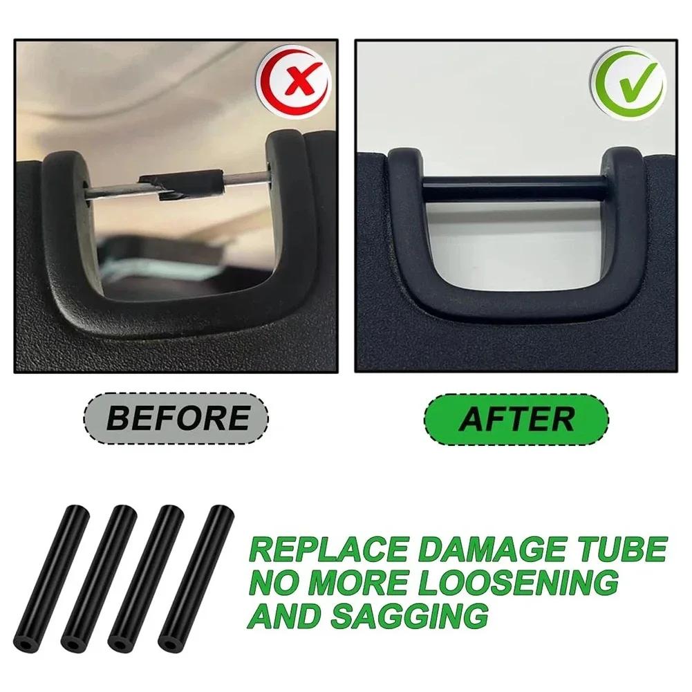 4Pcs Sun Visor Repair Tube Kit For Jeep For Wrangler For JK 2007-2017 Sun Visor Repair Tubes Kit Side Sunvisor Installations