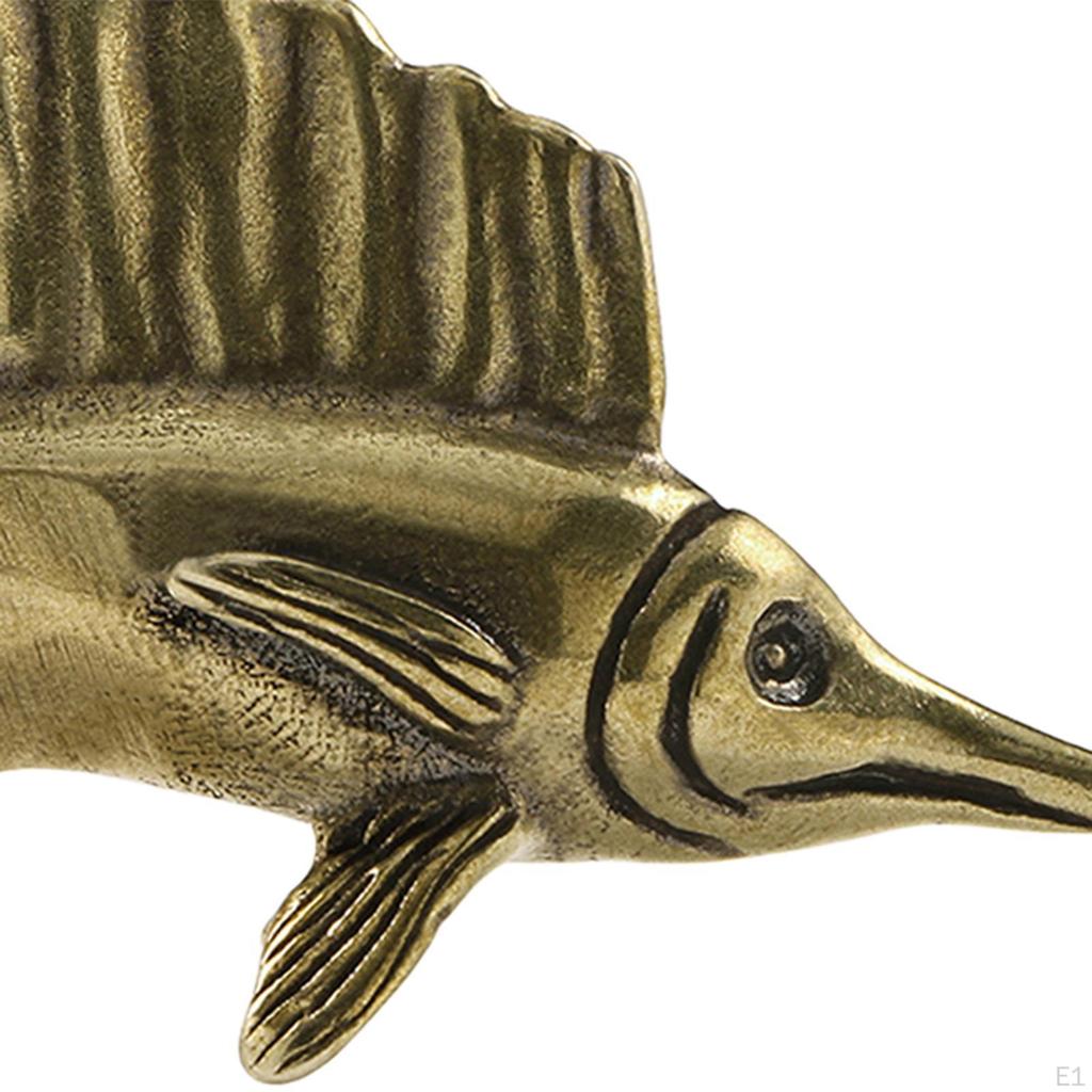 Thunfisch Ornament Tee Haustier Kleine Heimdekoration Messing Glücksfisch Statue Antike Deko für Tisch