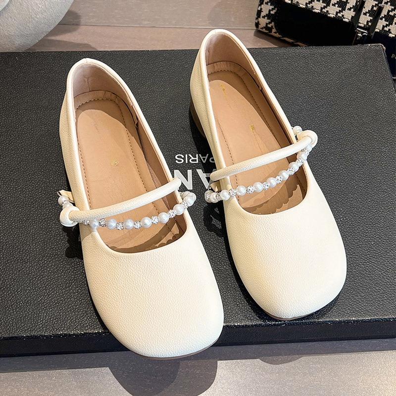 

Coarse heel single shoes women s new spring and summer with skirts, gentle wind in the evening, pregnant women Mary Jane shoes, small leather shoes 40
