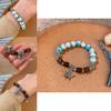 Vintage-inspired Ceramic Butterfly Beaded Bracelet Elegant Handmade Women's Wrist Accessory