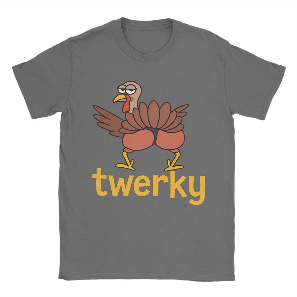 Thanksgiving Day Twerky T-Shirt Summer 100 Cotton T-Shirts For Couple Harajuku Casual Tshirt Short Sleeve Classic Top Tees
