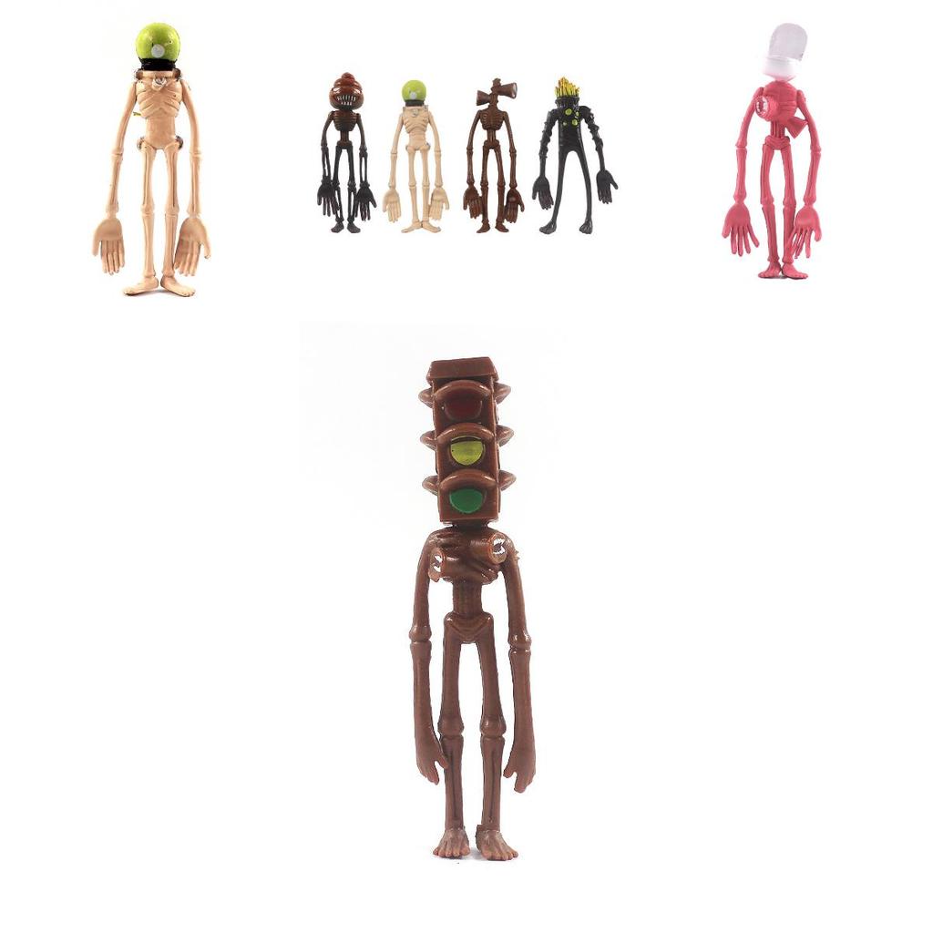 Siren Head Figures Colorful Pvc Miniatures For Kids' Play And Display