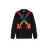 OFF WHITE Fuzzy Arrows Crew Knit Sweater OMHA036E20KNI0021087
