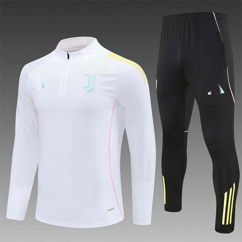 Maglia a maniche corte Juventus Adulti Bambini Pre-partita Sportiva Autunno Inverno Mezza zip Maglia da allenamento Set maglia da calcio Inter