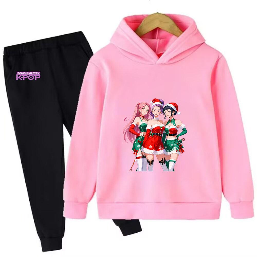 Clothing Sets Girls Casual Comfort Sweatshirt Fashion Printed Pattern Children's Hoodie Set