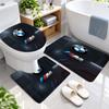 3Pcs Flannel Toilet Mat Set BMW M Bathroom Rug Bath Carpet Non Slip Home Decor