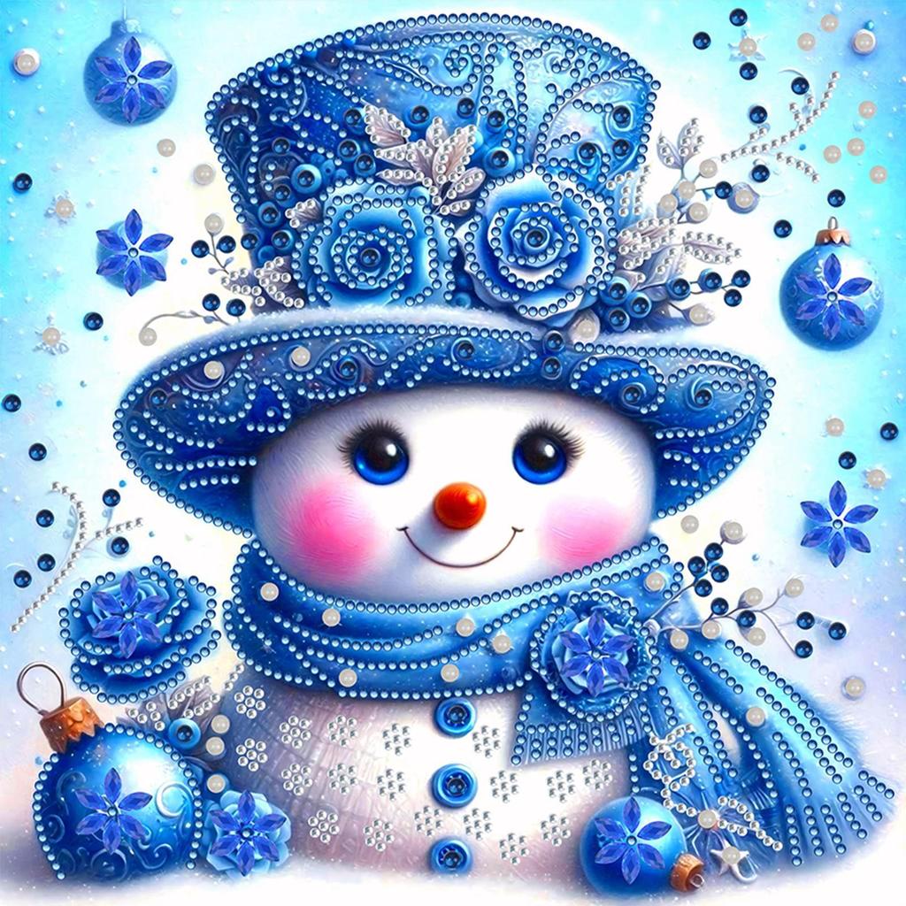 Snowman Partial DIY 5D Special Shaped Drill Diamond Painting Gem Art for Adults/Beginners Gift Idea Home Wall Decor 30x30cm