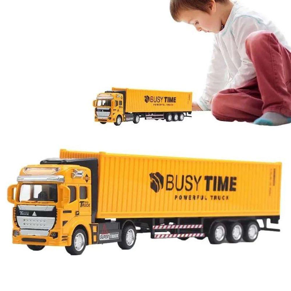 Zinc Zinc Alloy Transport Vehicle Toy Plastic Kids Toys Container Transport Truck Toy  Parent-child