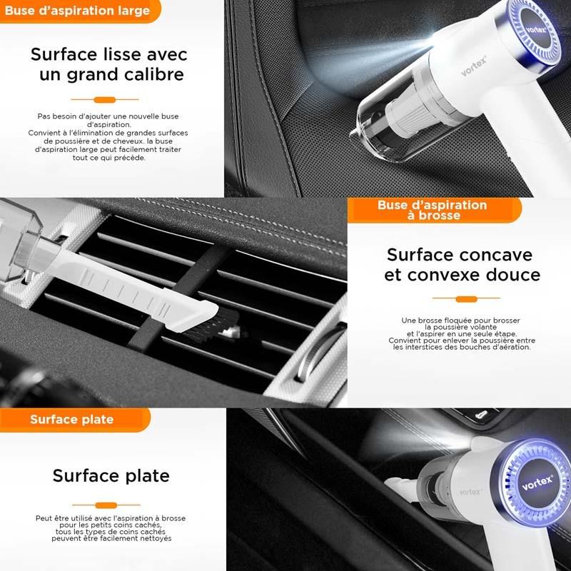 Aspirateur A Main Sans Fil Pliable Eclairage Led Crc90 Vortex