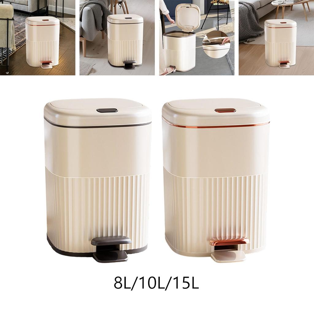 Pedal Trash Can, Simple Trash Can for Bathroom, Trash Can for Entryway, Home,