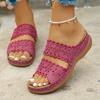 Fashion 2025 Summer New Women Slippers Retro Roman Sandals Plus Size Shoes for Women Flower Casual Wedge Slippers Platform Slides Women
