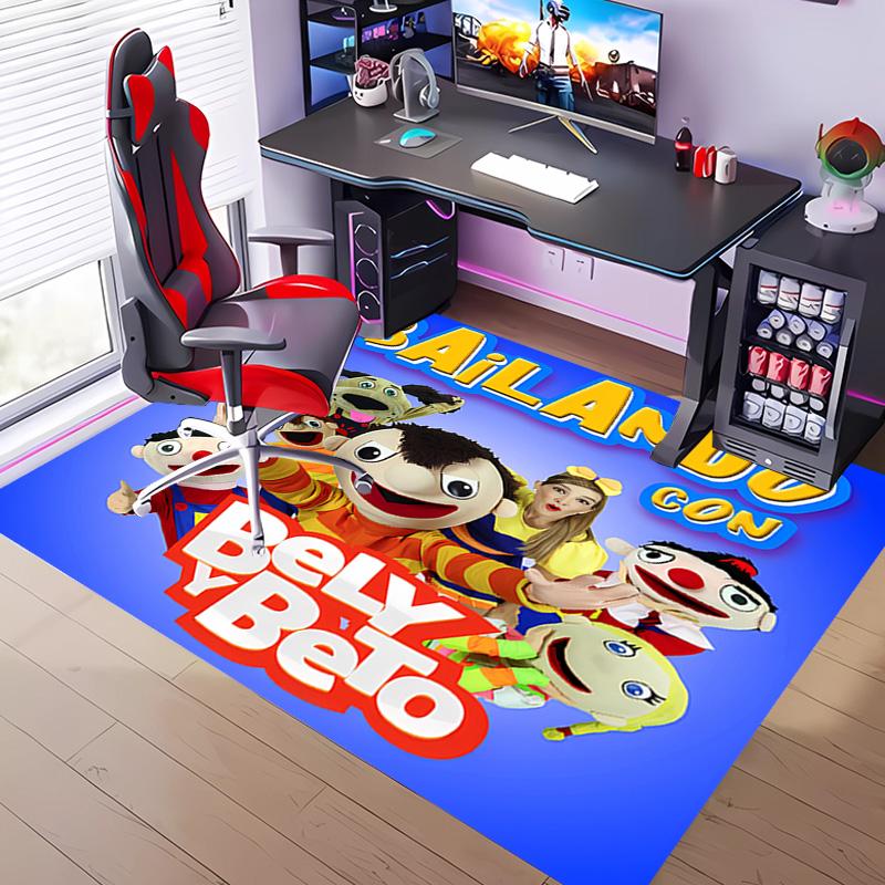 Cartoon B-Bely B-Beto -Themed Entrance Mat,Non-Slip Mat Area Rug,Room Decor,Outdoor Decor,Kitchen Rug,Doormat - Machine Washable,Easy to Clean