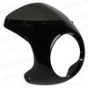 Universal Rocket Bikini Motorcycle Cafe Racer Front Cowl (Black/Smoked Glass)
