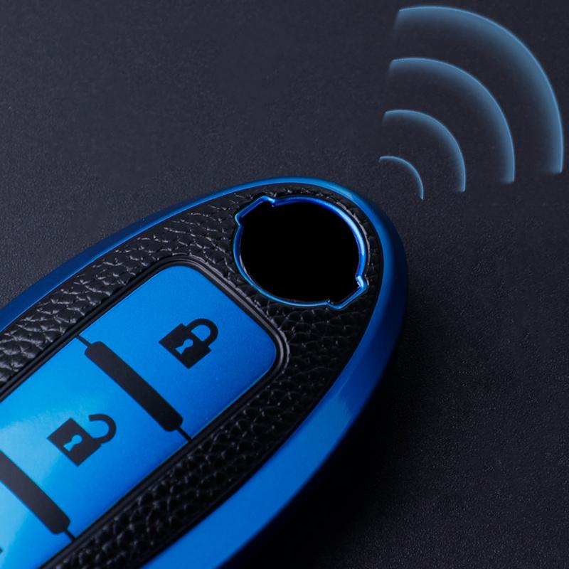 Car Key Case Cover for Nissan Leaf Micra Qashqai J11 J10 X Trail T32 Versa Note Patrol 4buttons Key Fob Shell Holder Accessories