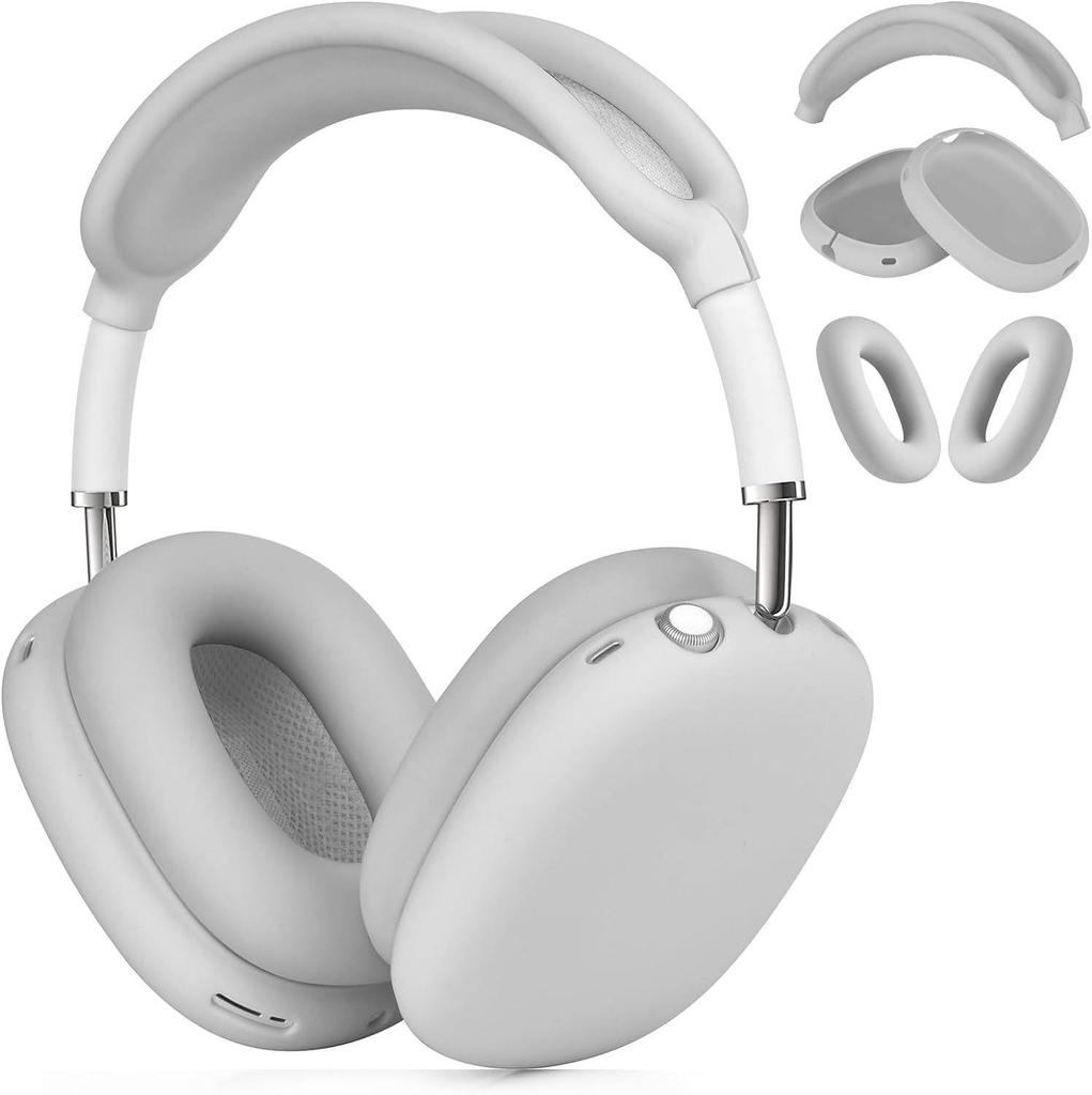 Solid Color Silicone Protective Case for AirPods Max - Over-Ear Soft Shell Cover