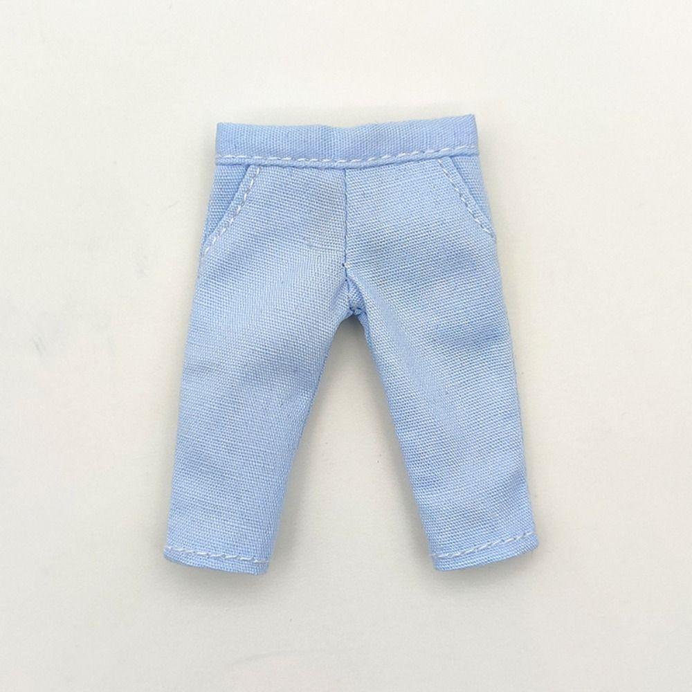Cute Doll Clothes Mini Denim Trousers for 1/11 OB11/Obitsu11Dolls/1/12Bjd Doll Doll Accessories