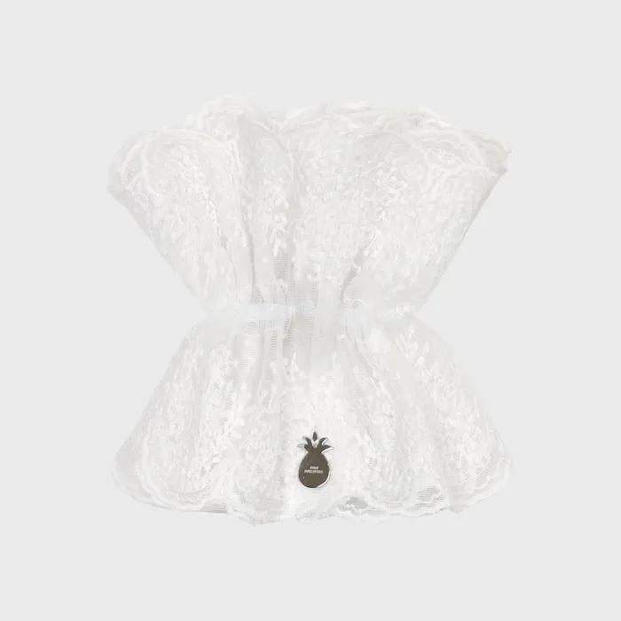 BIG LACE LAYERED SCRUNCHIE_WHITE