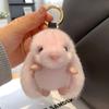 Rabbit Fur Keychain Women Bag Car Key Chain Pendant Decoration Jewelry Bags Hangings Accessories Gifts