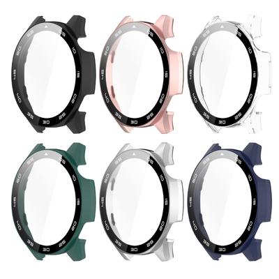 Integrated Screen Protector Case with Scale Designs Protective Hard Case Cover Simple Installation for Watch GT5 46mm