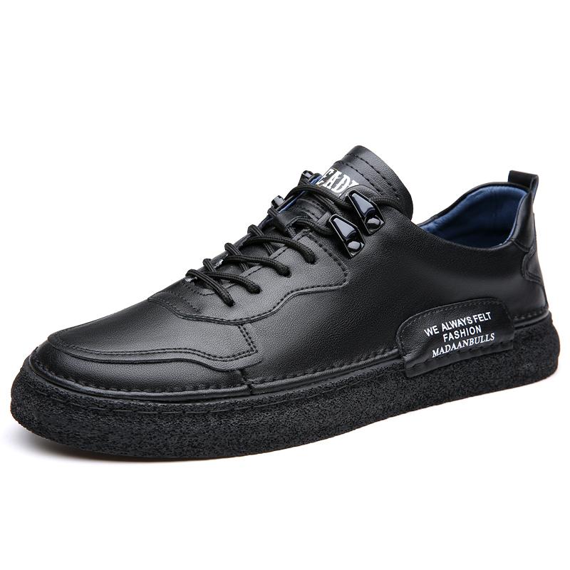 Fashion Trend Youth Men's Casual Leather Shoes Fashion Versatile Comfy Male Sneakers Outdoor Platform Leisure Walking Men Shoes