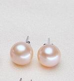 

Real Freshwater Natural Pearl Stud Earrings Women,White 925 Silver Pearl Earring Jewelry Wife Mother Birthday Gift Black 7-8mm