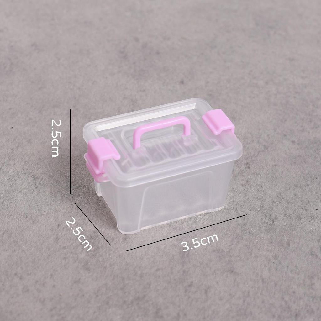 Compact Plastic Organizer: Transparent Mini Storage Box for Medicine, Sundries, and Tools