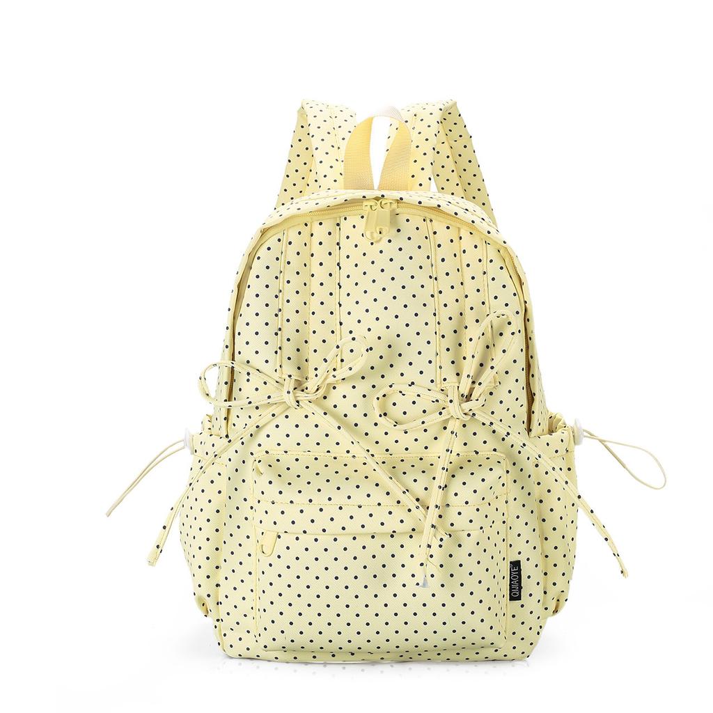 Schoolbag1011 new schoolbag female university high school junior high school backpack large capacity lightweight simple polka dot college style