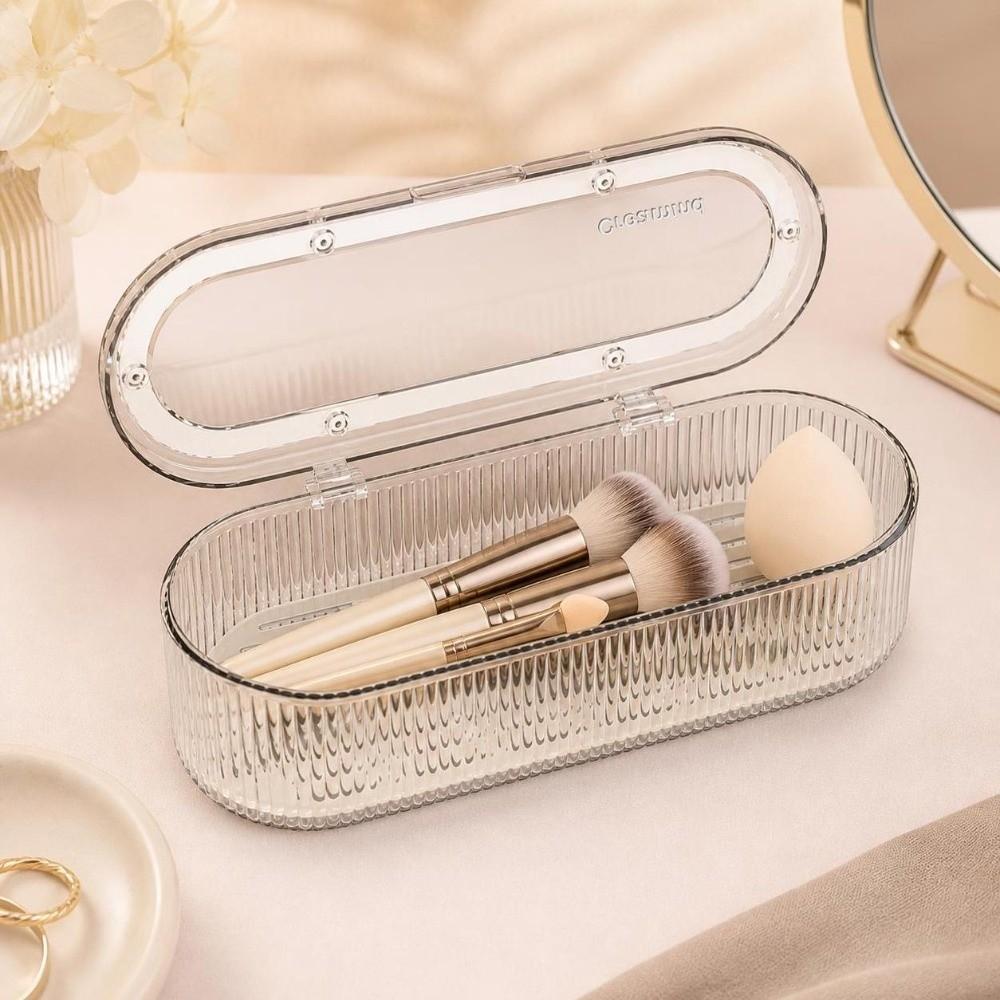 With Lid Makeup Brush Storage Box Large Capacity Makeup Tool Holder  Bathroom