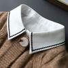 Perfect Match Embroidery Fake Collar Women Lace Detachable Lapel Collar Shirt Top Tie White Ruffles False Collar Woman Removable False Blouse