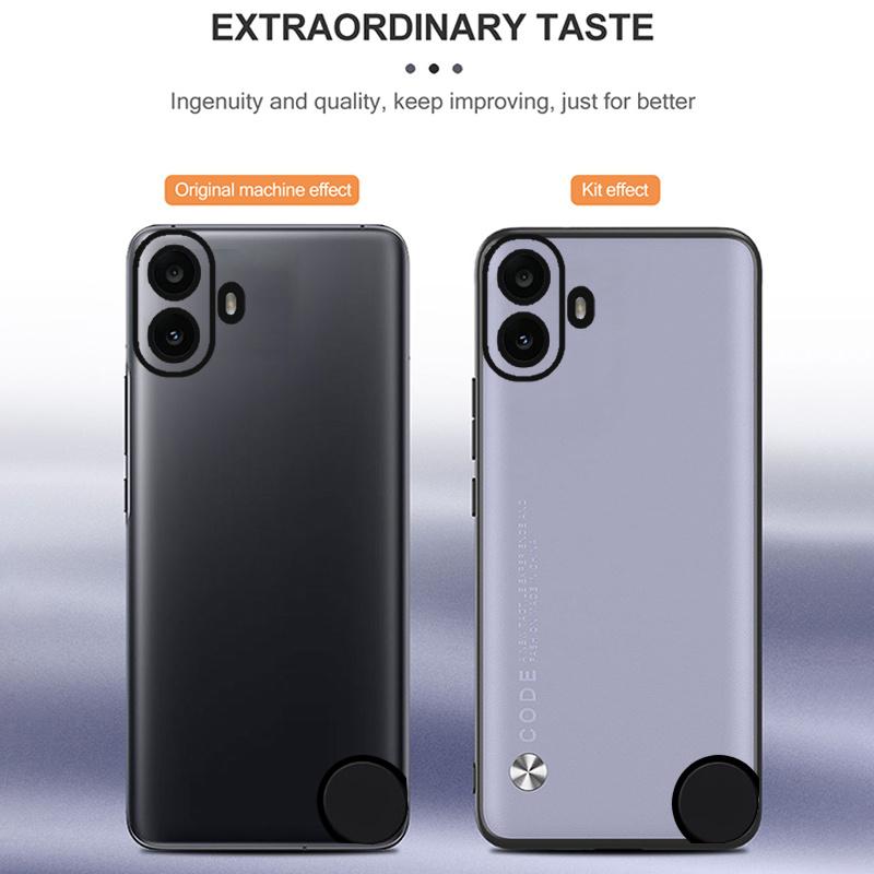 Obyčejné PU kožené pouzdro na telefon pro nic CMF Phone 1 CMFPhone1 Matný silikonový nárazník nárazuvzdorný zadní kryt For Nothing Phone 2A 1