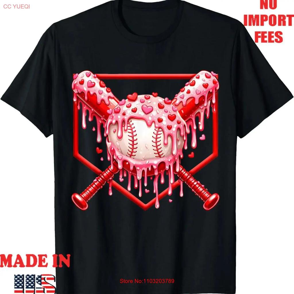 Valentines Day Baseball Boys Ice Cream Drip Heart Youth T Shirt Adult Kid Vintage Designer Clothes Slightly Comfortable