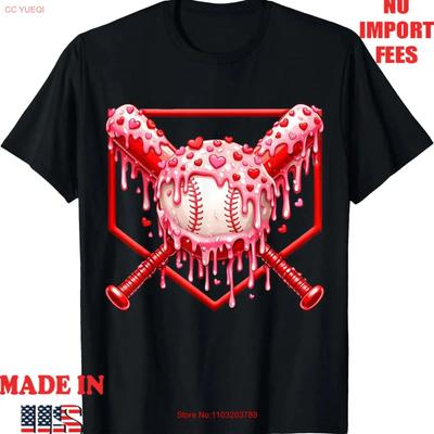 Valentines Day Baseball Boys Ice Cream Drip Heart Youth T Shirt Adult Kid Vintage Designer Clothes Slightly Comfortable