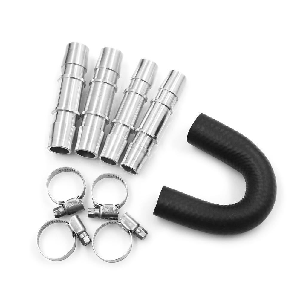 Engine Heater Bypass Kit Efficient Installation Material Heater Hose Compatible with Most Common Vehicles Silver 1Pack