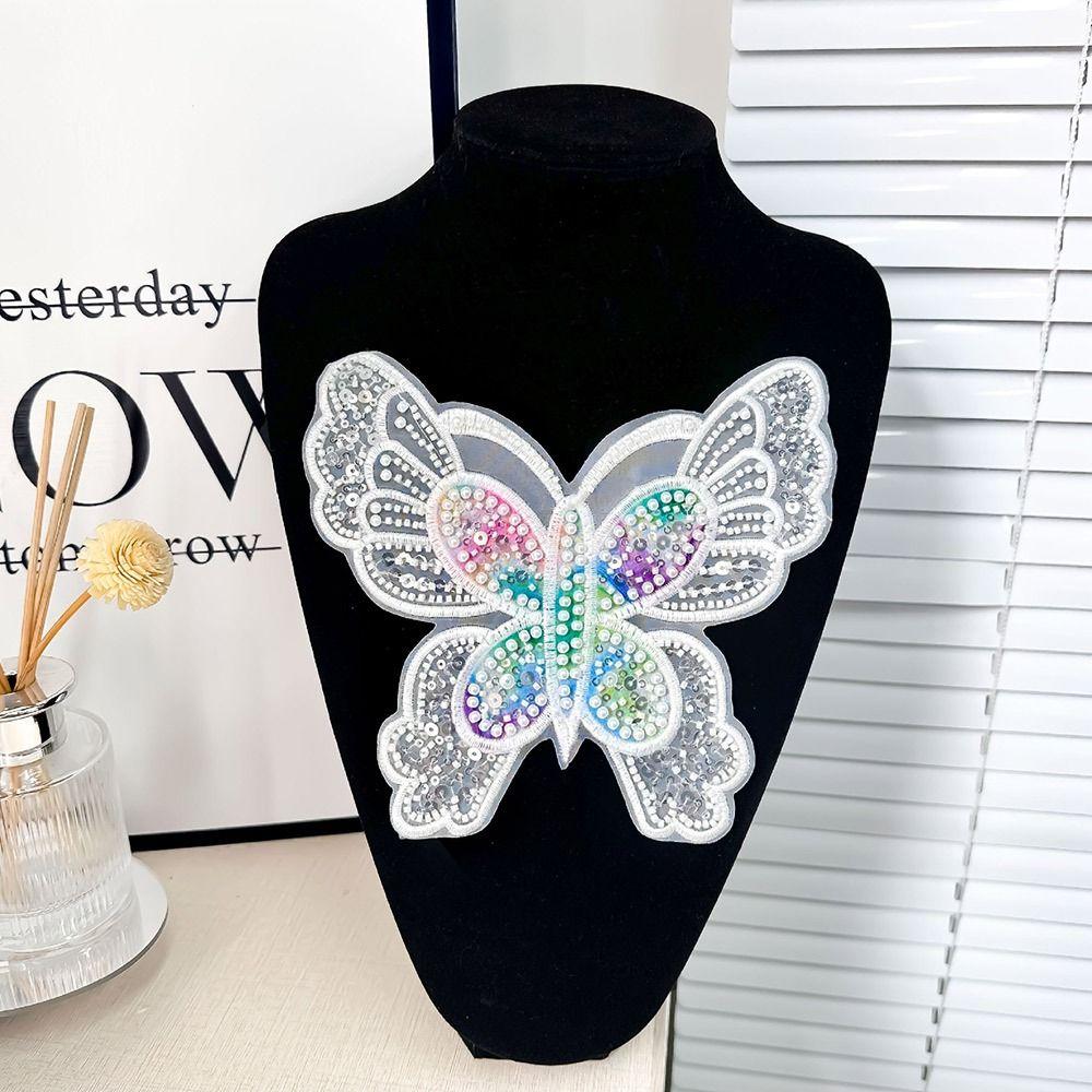 Beaded Sequin Butterfly Corsage Embroidered Sewing Patch Gift Cloth Patch