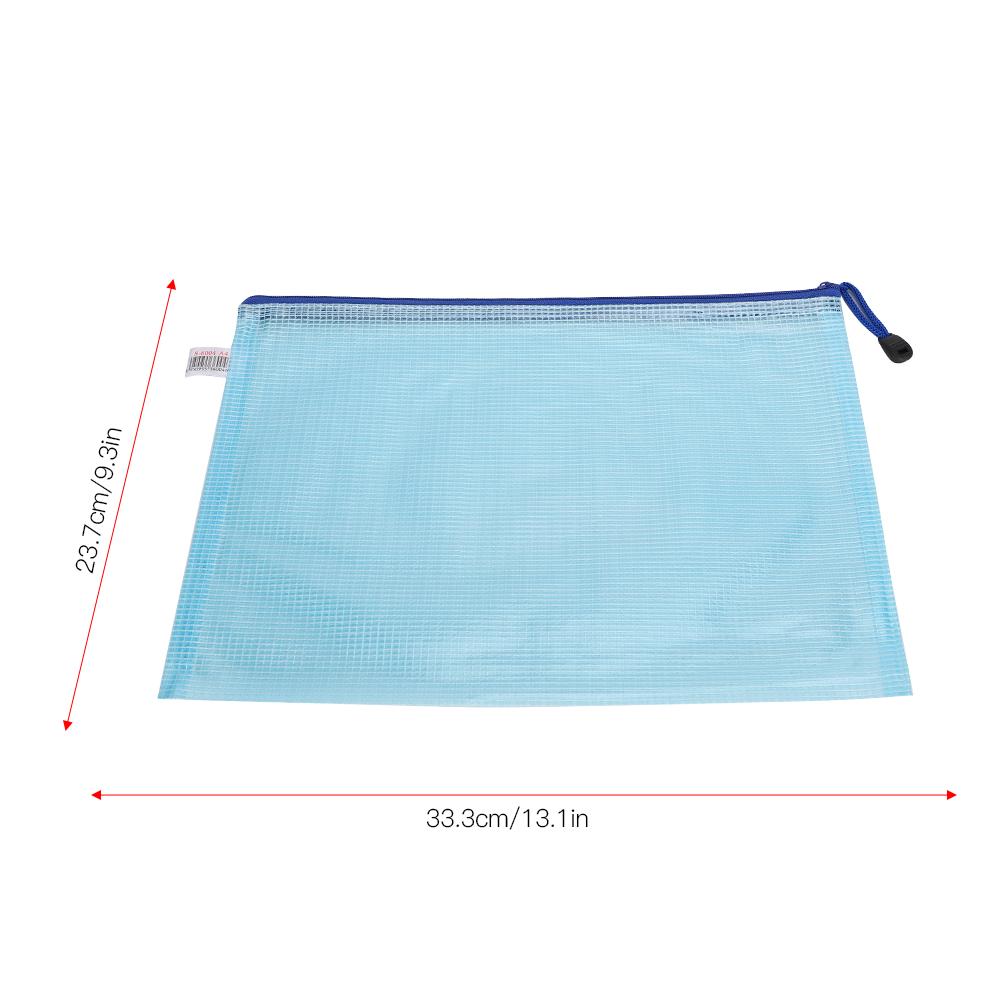 10pcs Mesh   Bag   File Folder PVC Transparent Information Pack Document