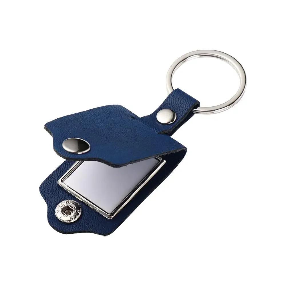 PU Leather Photo Frame Metal Metal Key Chains Fashion Photo Keyring  Gift