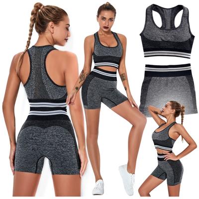 Ensemble tenue de sport haut short fitness yoga deux pièces pour la salle de sport xs XS