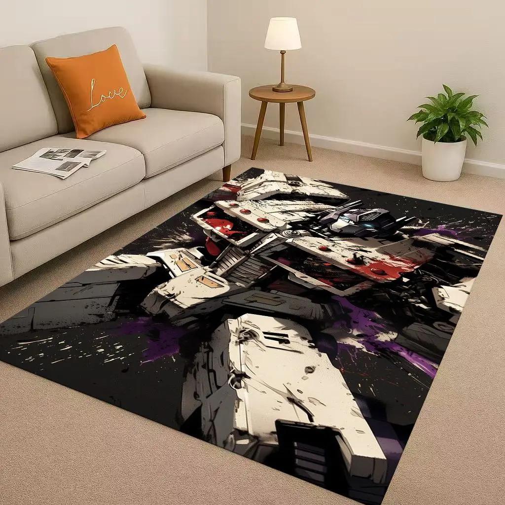 Gundam Cartoon Robot Christmas Gift Christmas Living Room Non-Slip Area Rug Carpet for Bedroom Sofa,Home Doormat Kids