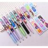 New popular cartoon anime girl replaceable pen core set cartoon press pencil school office stationery set gift