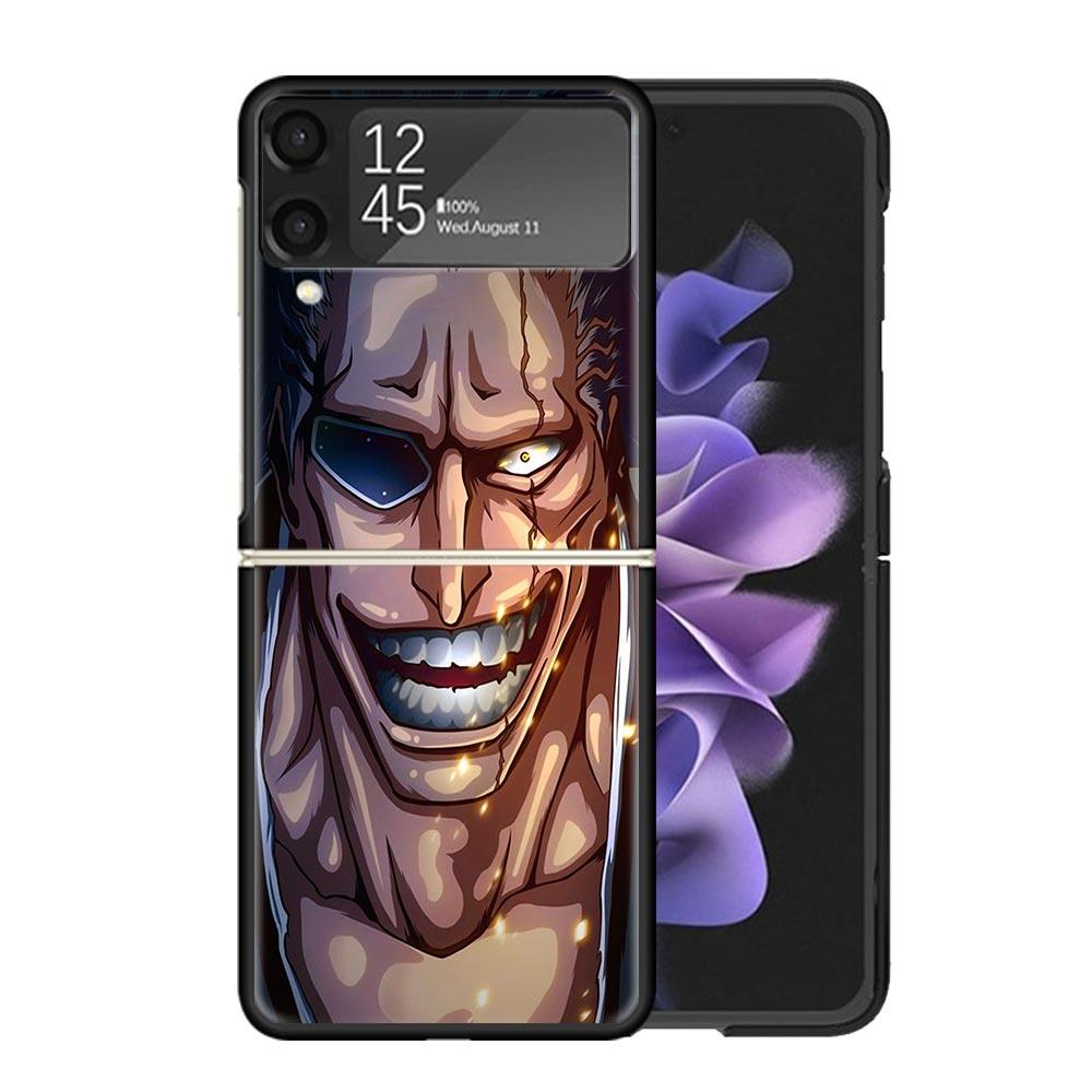 Bleach Zaraki Kenpachi Clear Phone Case For Samsung Z Flip 7 6 5 4 3 Galaxy ZFlip7 ZFlip6 ZFlip5 ZFlip4 ZFlip3 5G Print Cover Z