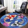 1PC Koi Fish Chair Carpet for Office, Indoor Non-Slip Washable  Carpet, Soft Comfortable Mat For Office Room yy250930093