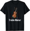 Violinist T-shirt Treble Violin with Bow  Clothing Fitness T Shirt Hip Hop Tees Womens  Tshirt - Men's Summer Cotton Graphic Tee