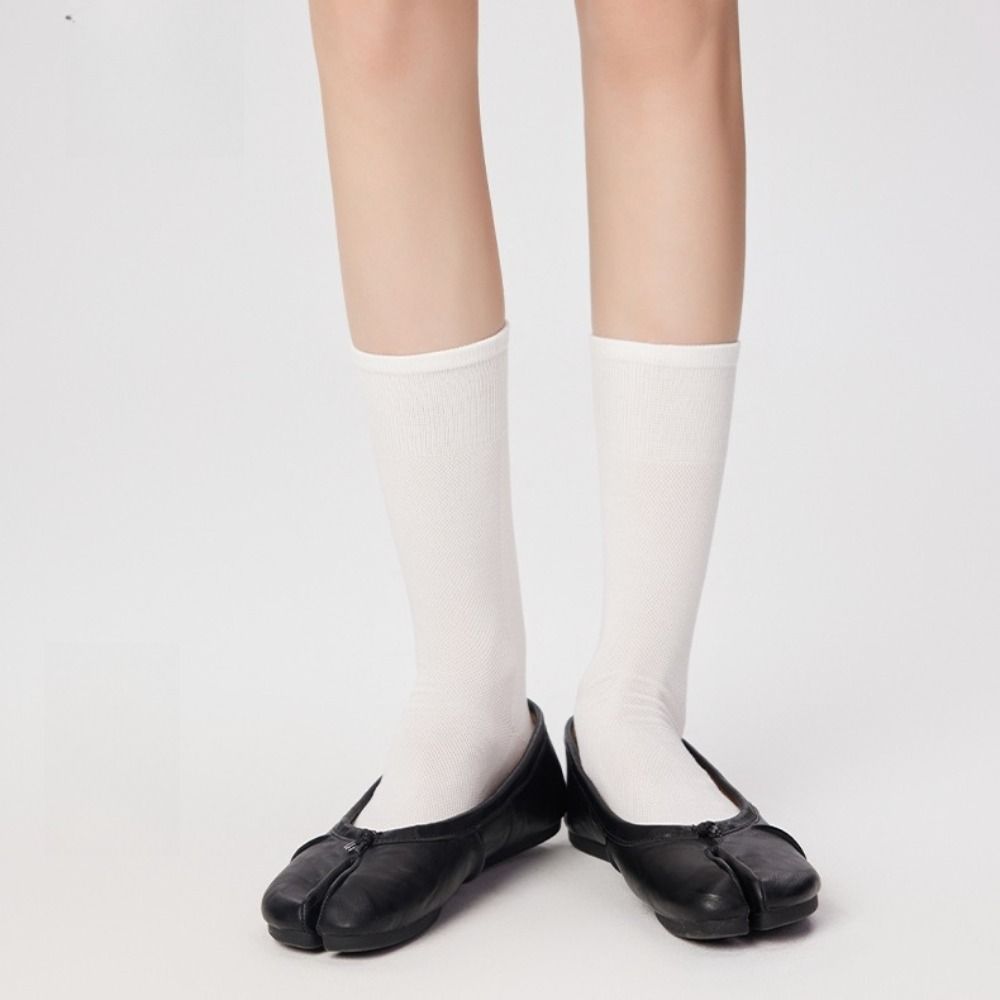 Thin Two Toe Socks JK Calf Long Socks Fashion Mid Calf Stockings  Summer